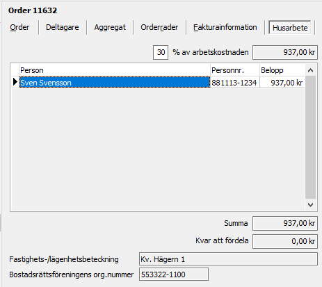 Skapa Arbetsorder – Svensk Dataförvaltning AB